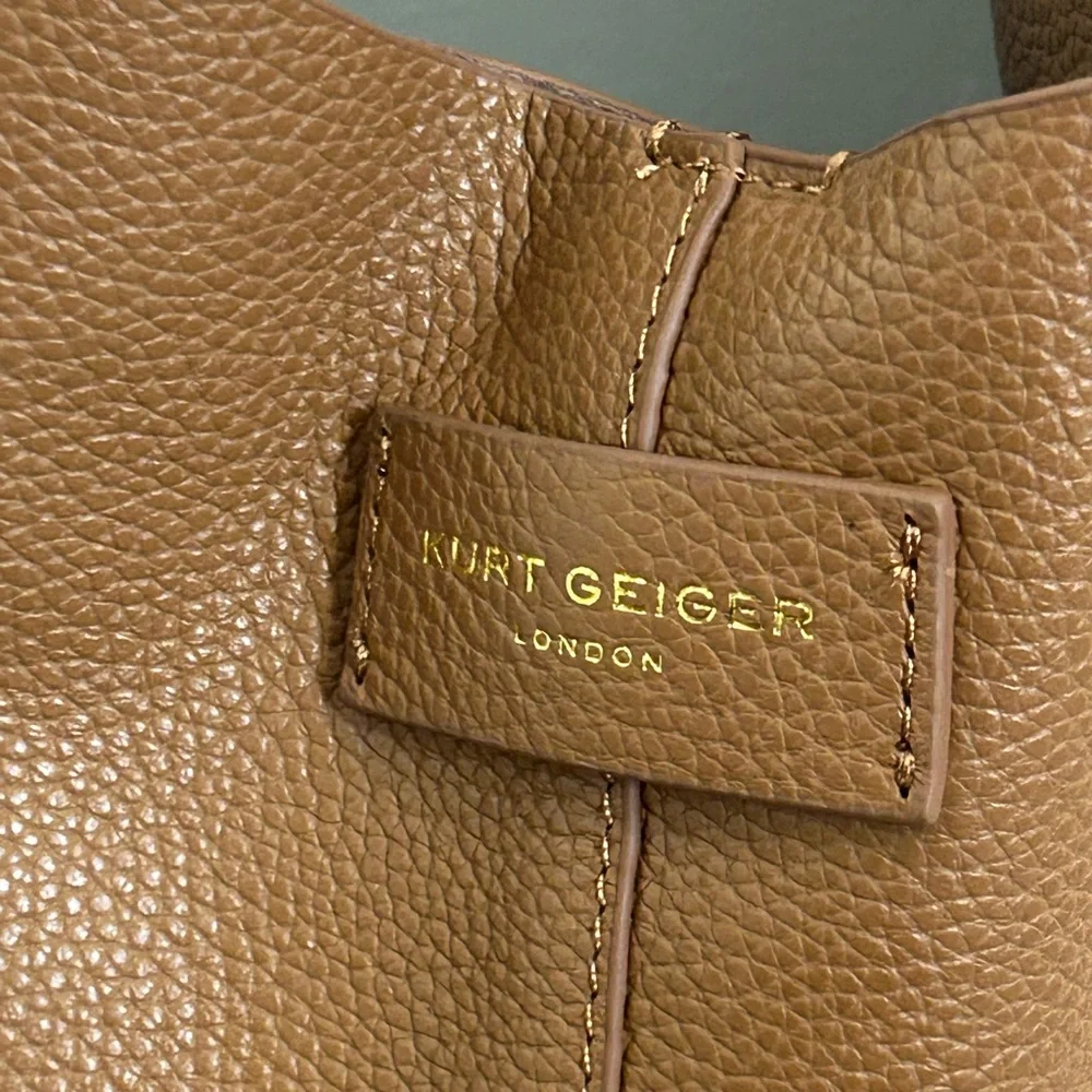 Kurt Geiger London Violet Tan Leather Hobo Bag - Picture 3 of 9